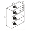 Furinno PASIR 3-Tier Bookshelf in Bookcase in Sage Green