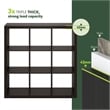 Furinno CUBICLE 9-Cube Triple Thick Frame Cube Storage Organizer Black Oak