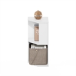 Furinno ECON Corner Bookshelf in 2 Tier Corner Shelf in Bookcase in Plain White