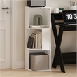 Furinno ECON Corner Bookshelf in 3 Tier Corner Shelf in Bookcase in Plain White