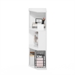 Furinno ECON Corner Bookshelf in 3 Tier Corner Shelf in Bookcase in Plain White