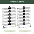 Furinno WAYAR 6-Tier AdJUSTable Steel Standing Storage Shelf in Chrome