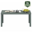 Furinno CLASSIC Coffee Table with 1.8 Inch Thick Tabletop in Sage Green