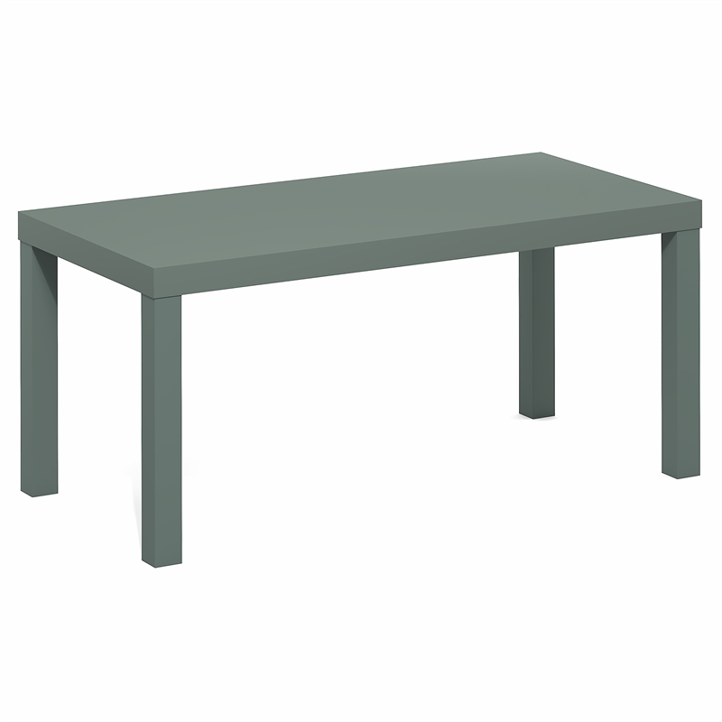 Furinno CLASSIC Coffee Table with 1.8 Inch Thick Tabletop in Sage Green