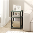 Furinno JUST 3-Tier Open Shelves End Table with Easy Assembly Sage Green