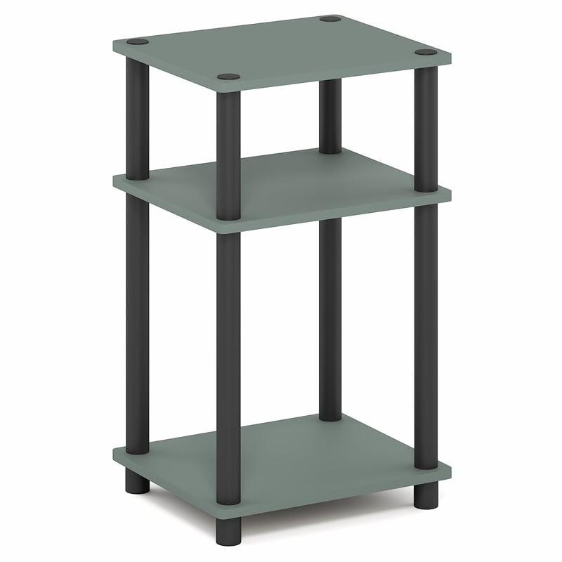 Furinno JUST 3-Tier Open Shelves End Table with Easy Assembly Sage Green