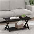 Furinno MODERN Coffee Table with X-Shaped Legs in Black Espresso