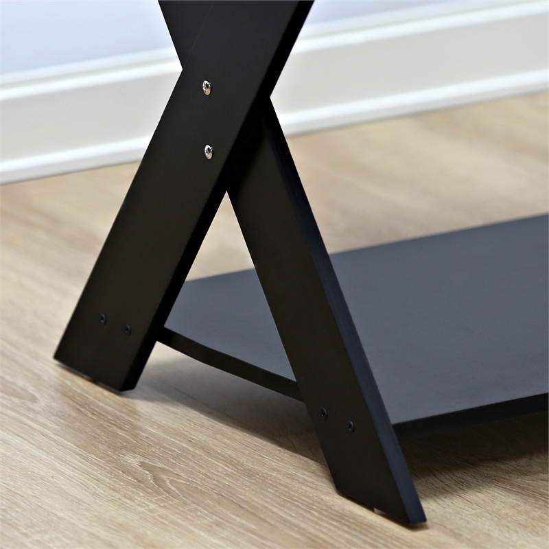 Furinno MODERN Coffee Table with X-Shaped Legs in Black Espresso