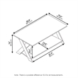 Furinno MODERN Coffee Table with X-Shaped Legs in Black Espresso