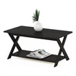 Furinno MODERN Coffee Table with X-Shaped Legs in Black Espresso