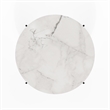 Furinno BESI 2-Tier Round Coffee Table with Metal Legs Light Marble