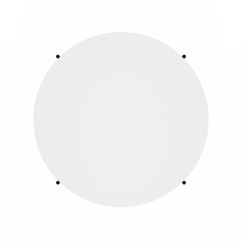 Furinno BESI 2-Tier Round Coffee Table with Metal Legsin Plain White