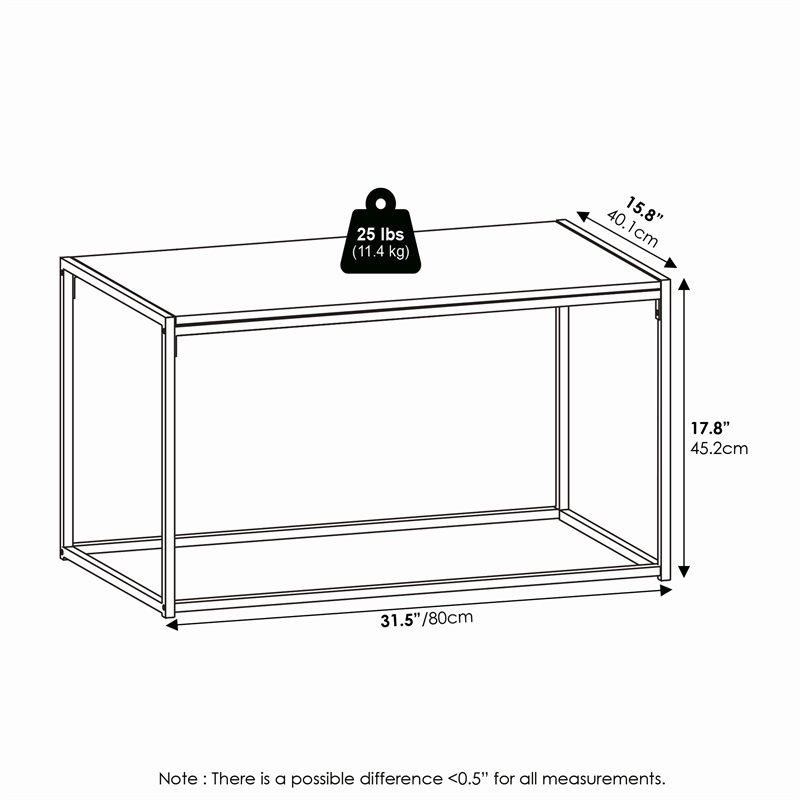 Furinno CAMNUS Set of 3 Coffee Table with 2 End Tables in White