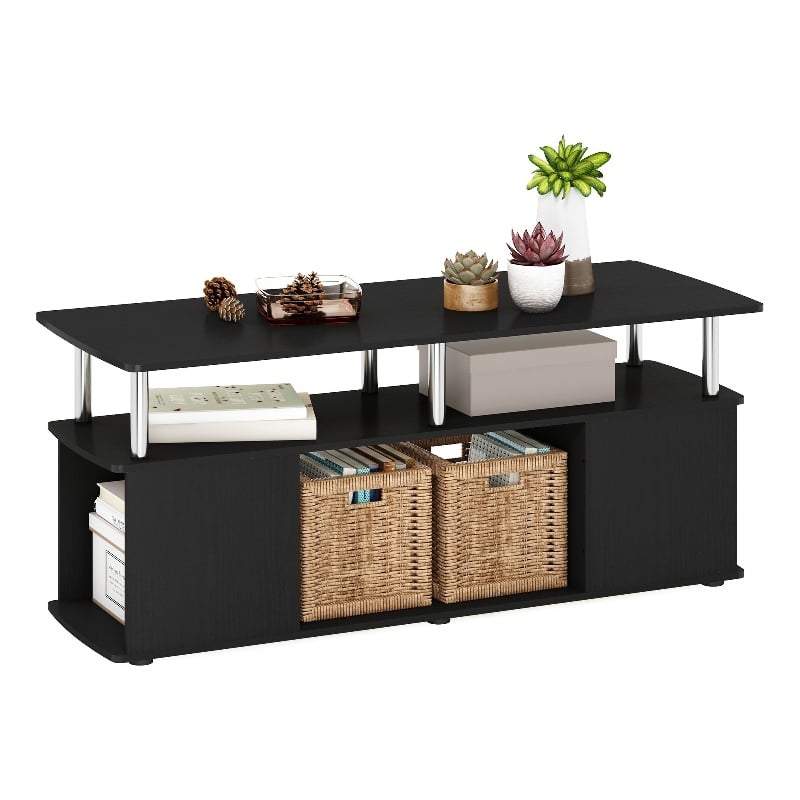 Furinno JAYA Coffee Table with Bottom Shelf in Dark Americano