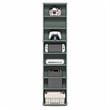 Furinno JAYA 8-Tier Narrow AdJUSTable Media Shelves Sage Green