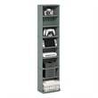Furinno JAYA 8-Tier Narrow AdJUSTable Media Shelves Sage Green
