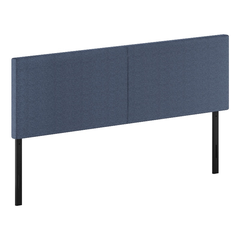 Furinno ROANNE King Upholstered Tufted Headboard Blue Denim