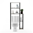 Furinno TURN-N-TUBE 5-Shelf Over The Toilet Storage Shelf in Grey Oak