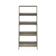 Furinno LADDER 5-Tier Ladder Display Storage Shelves in Grey Oak