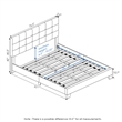 Furinno LAVAL California King Button Tufted Bed Frame 12pc Slats Light Grey