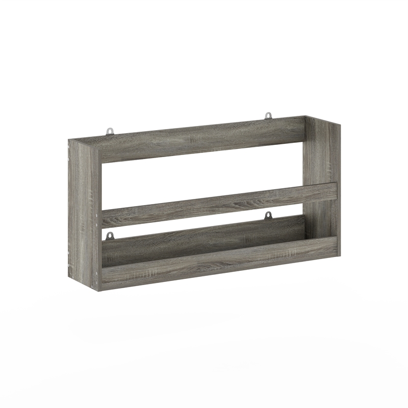 Furinno HERMITE Wall in Wall Mounted Floating Shelves in Grey Oak