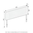Furinno ROANNE Queen Upholstered Tufted Headboard Light Grey