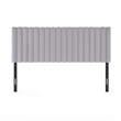 Furinno ROANNE Queen Upholstered Tufted Headboard Light Grey