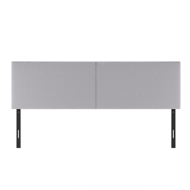 Furinno ROANNE King Upholstered Tufted Headboard Light Grey