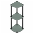 Furinno TURN-N-TUBE 3-Tier Corner Open Bookshelf Sage Green