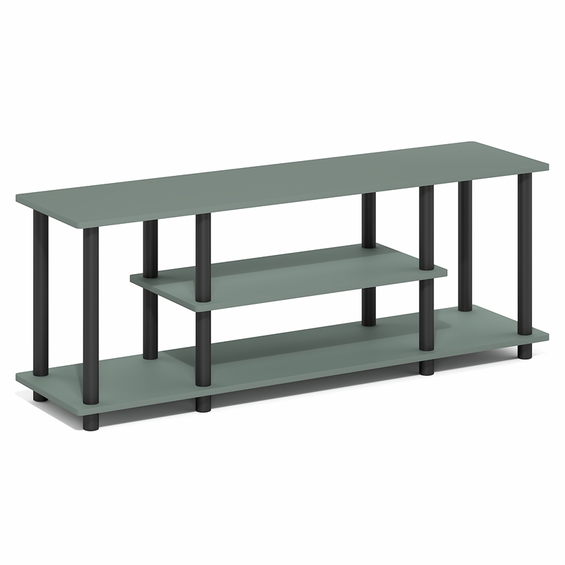 Furinno TURN-N-TUBE 3-Tier TV 3D Entertainment Center up to 50 Inch Sage Green