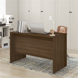 Furinno ROGER 47 Inch Computer Desk Modern Walnut