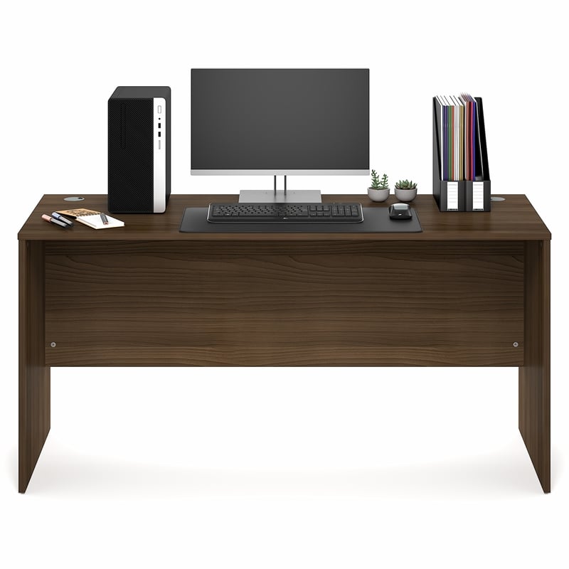 Furinno ROGER 60 Inch Computer Desk Modern Walnut