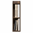 Furinno FULDA 2-Tier Narrow Bookshelf 6-In Width Storage Shelf Amber Pine