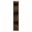 Furinno FULDA 3-Tier Narrow Bookshelf 6-In Width Storage Shelf Amber Pine