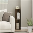 Furinno FULDA 3-Tier Narrow Bookshelf 6-In Width Storage Shelf Amber Pine