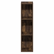 Furinno FULDA 3-Tier Narrow Bookshelf 8-In Width Storage Shelf Amber Pine