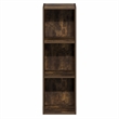 Furinno FULDA 3-Tier Narrow Bookshelf 10-In Width Storage Shelf Amber Pine
