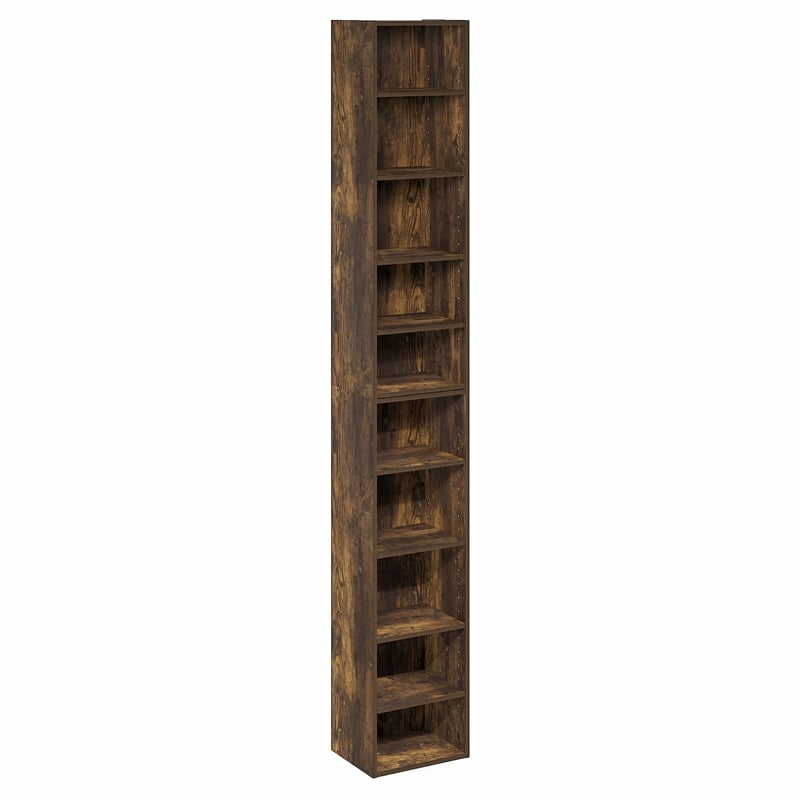 Furinno PASIR 10-Tier Bookshelf with Open Shelf Amber Pine