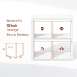 Furinno CUBICLE Vintage Vinyl Record Media Storage Organizer 4-Cube White