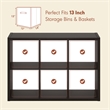 Furinno CUBICLE Vintage Vinyl Record Media Storage Organizer 6-Cube Dark Oak