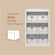 Furinno CUBICLE Vintage Vinyl Record Media Storage Organizer 5-Cube White