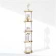 Furinno TURN-N-TUBE 5-Tier Corner Display Rack Shelving Unit Light Beech