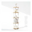 Furinno TURN-N-TUBE 5-Tier Corner Display Rack Shelving Unit Light Beech