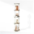 Furinno TURN-N-TUBE 5-Tier Corner Display Rack Shelving Unit Light Oak