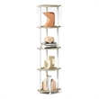 Furinno TURN-N-TUBE 5-Tier Corner Display Rack Shelving Unit Light Oak