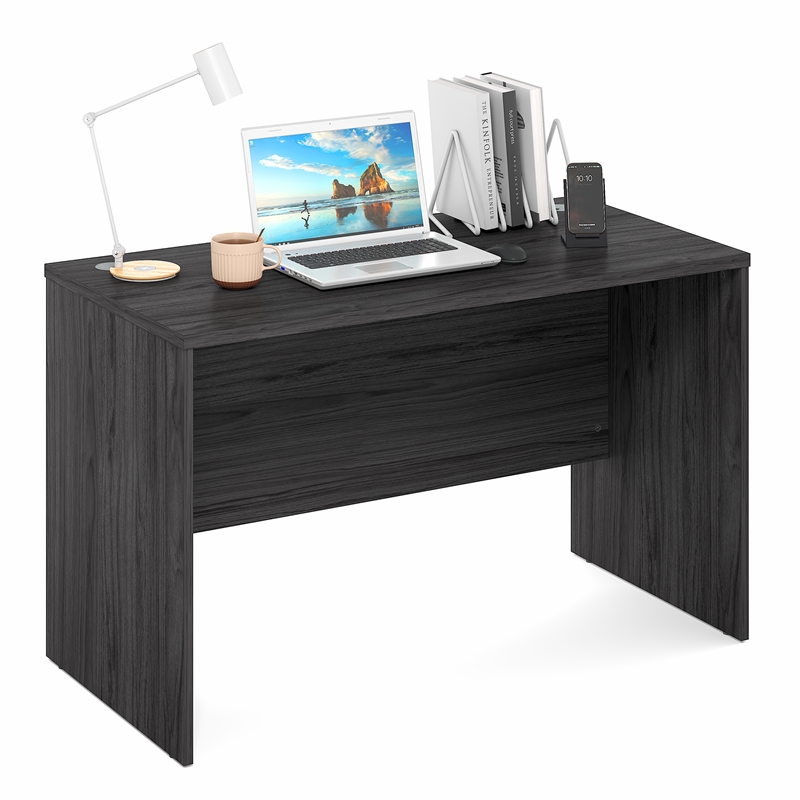 Furinno ROGER 47 Inch Computer Desk with Modesty Panel Coastal Grey