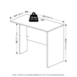 Furinno ROGER 35 Inch Office Desk Reversible Return Coastal Grey