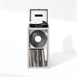 Furinno CUBICLE Vintage Vinyl Record Media Storage Organizer 2-Cube Light Grey