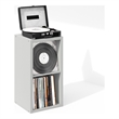 Furinno CUBICLE Vintage Vinyl Record Media Storage Organizer 2-Cube Light Grey