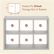 Furinno CUBICLE Vintage Vinyl Record Media Storage Organizer 6-Cube Light Grey